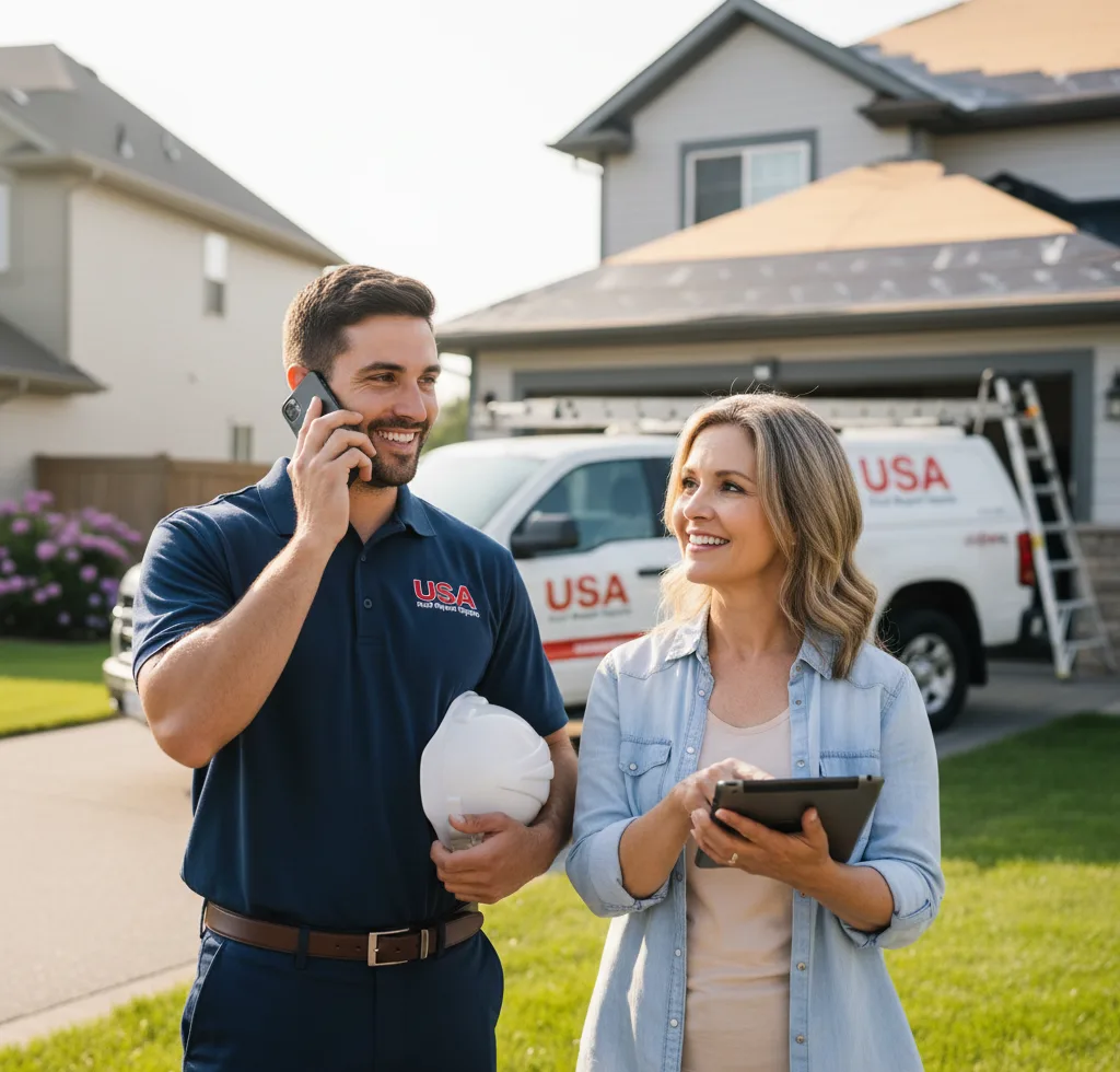 USA Roof Repair Experts customer support in Elora
